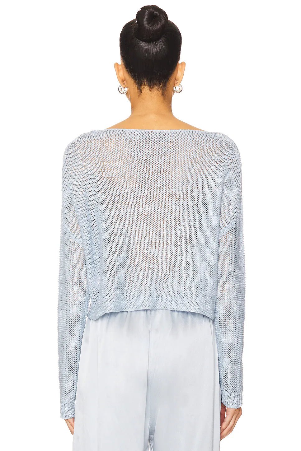 Linen Open Knit Bateau Sweater - obligato