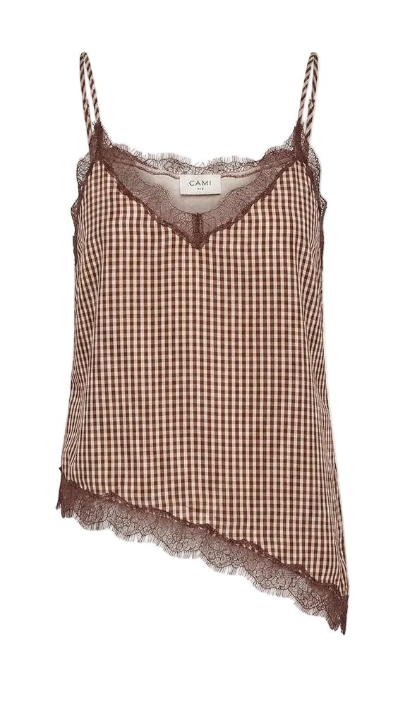 Lizette Camisole Brown Gingham - obligato