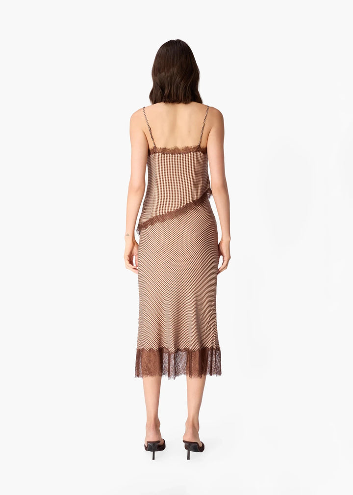 Lizette Camisole Brown Gingham - obligato