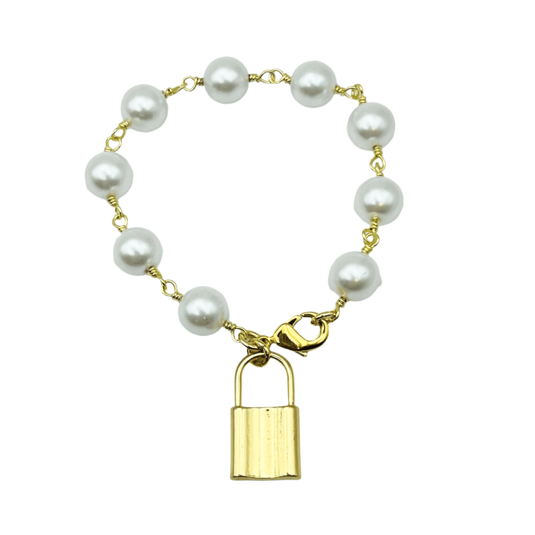 Locket Pearl Chain Charm Bracelet - obligato