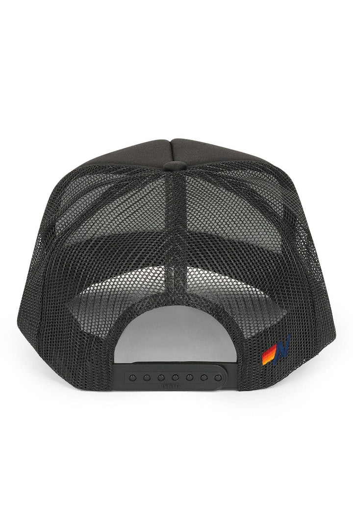 LOGO RAINBOW VINTAGE TRUCKER HAT NAVY - obligato