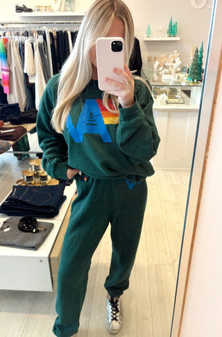 Logo Womens Sweatpants Forest - obligato