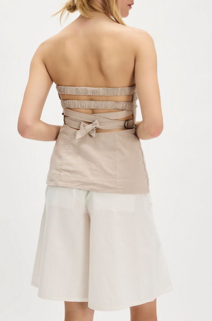 Lora Tube Top in Pumice Stone - obligato