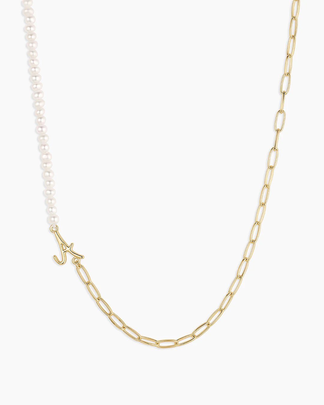 Lou Pearl Initial Necklace - obligato