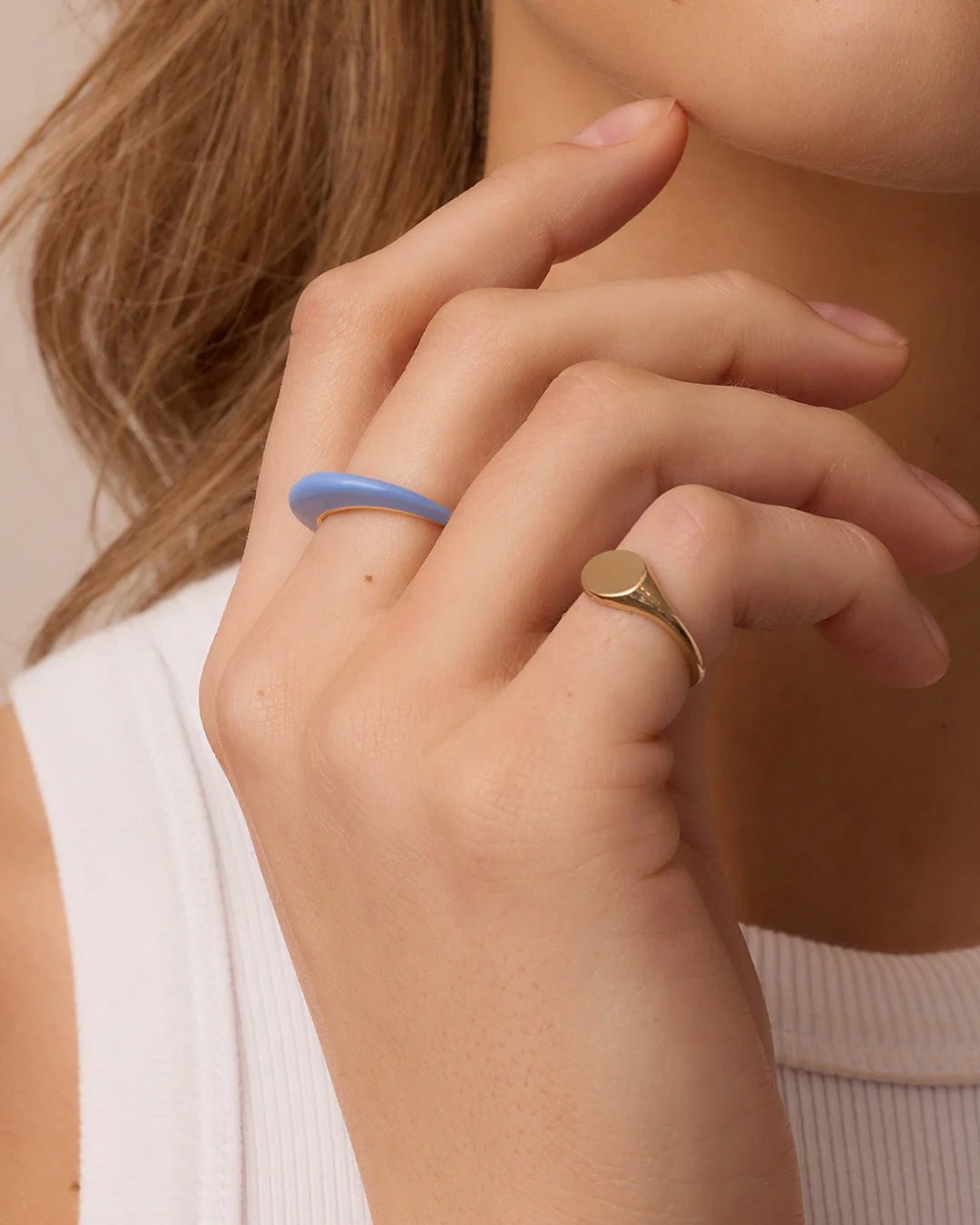Lou Stacking Ring in Chambray - obligato