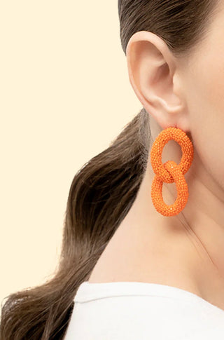 LouLou Earrings in Orange - obligato