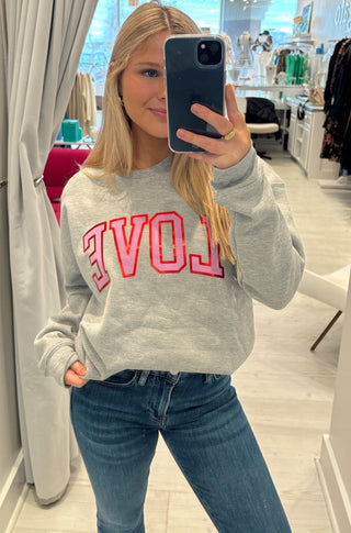 LOVE Sweatshirt in Heather Grey - obligato