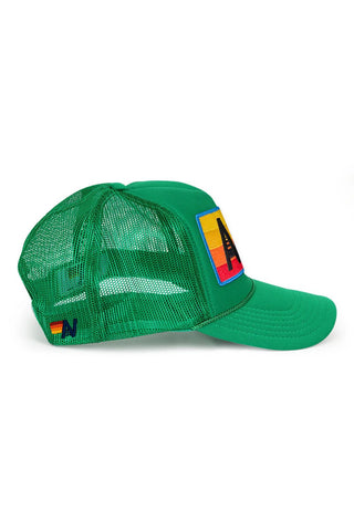 Low Rise Trucker Hat in Kelly Green - obligato