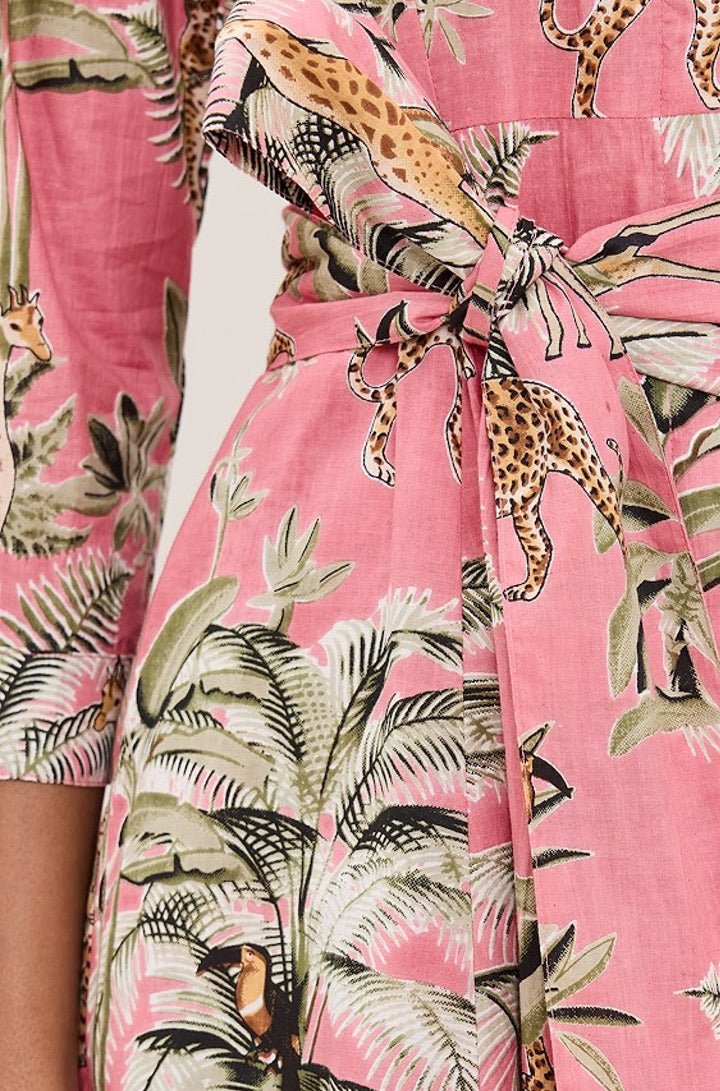 Luciana Jungle Dress in Pink - obligato