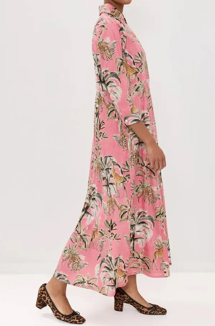 Luciana Jungle Dress in Pink - obligato