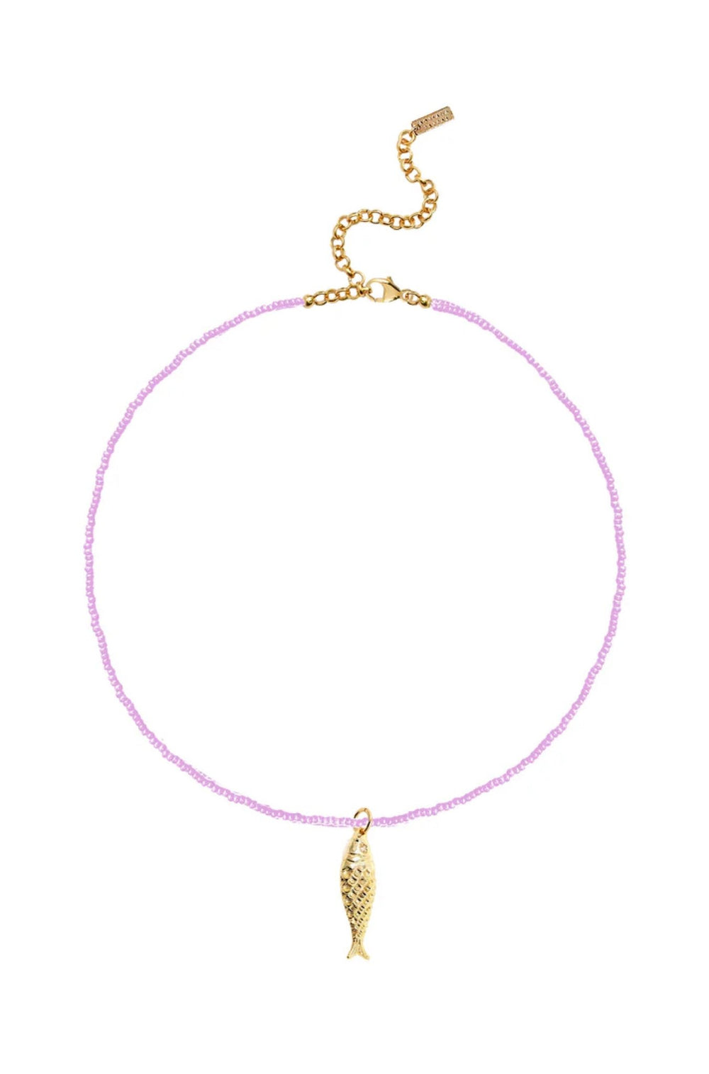 Lucky Fish Necklace in Lavender - obligato