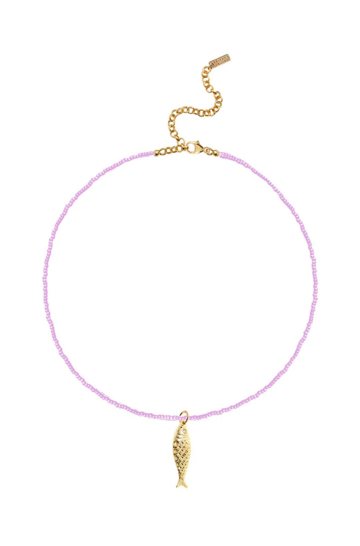 Lucky Fish Necklace in Lavender - obligato