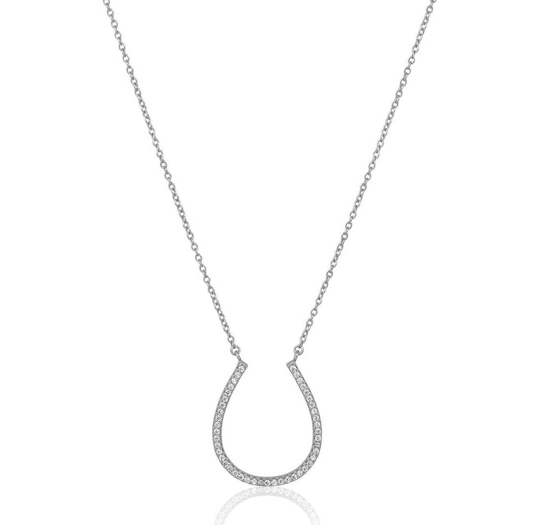 Lucky Horse Shoe Necklace: Silver - obligato