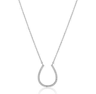 Lucky Horse Shoe Necklace: Silver - obligato
