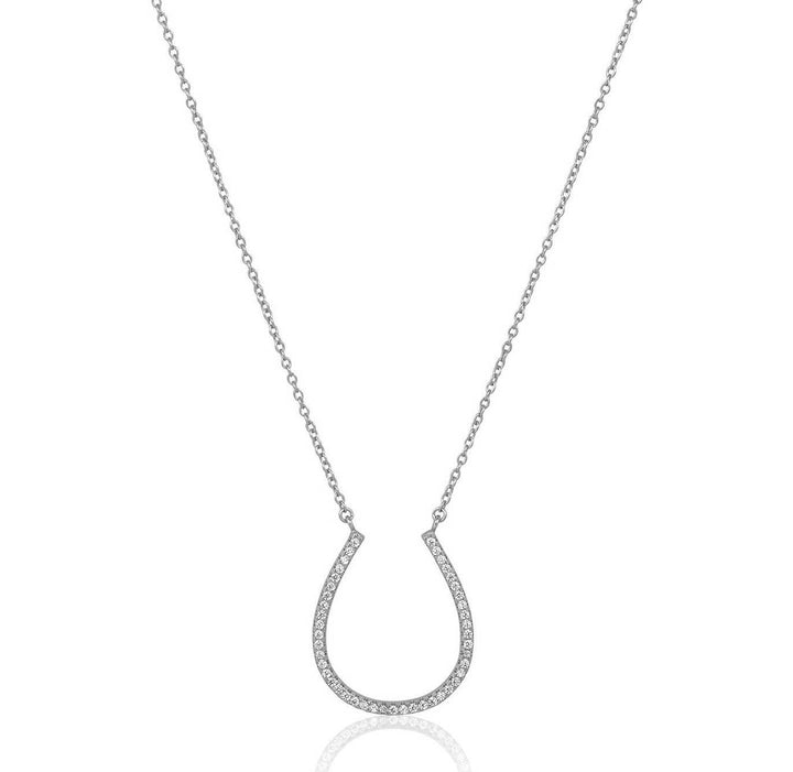 Lucky Horse Shoe Necklace: Silver - obligato