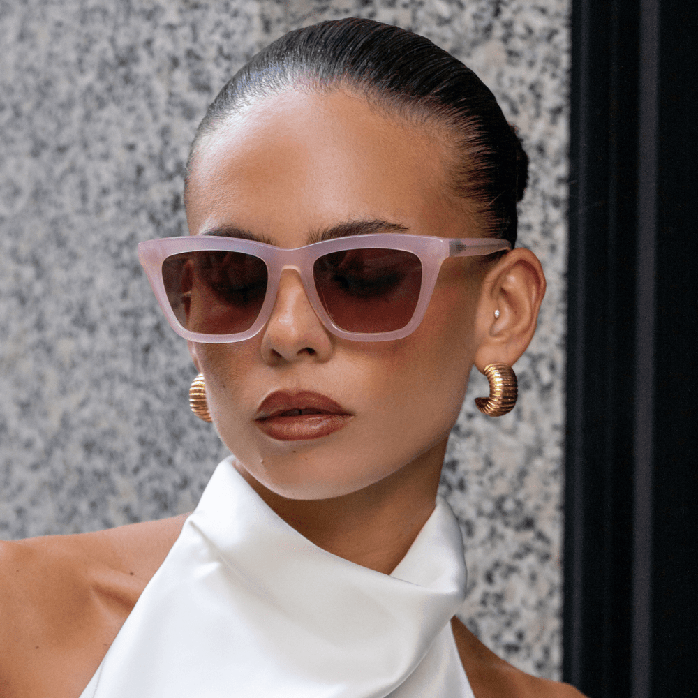Lucy Acetate Womens Cat Eye Sunglasses : Pink - obligato