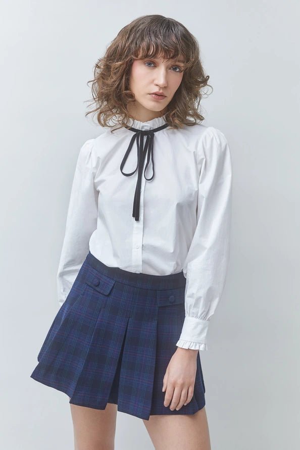 LUISA Flowy blouse with a bow tie - obligato