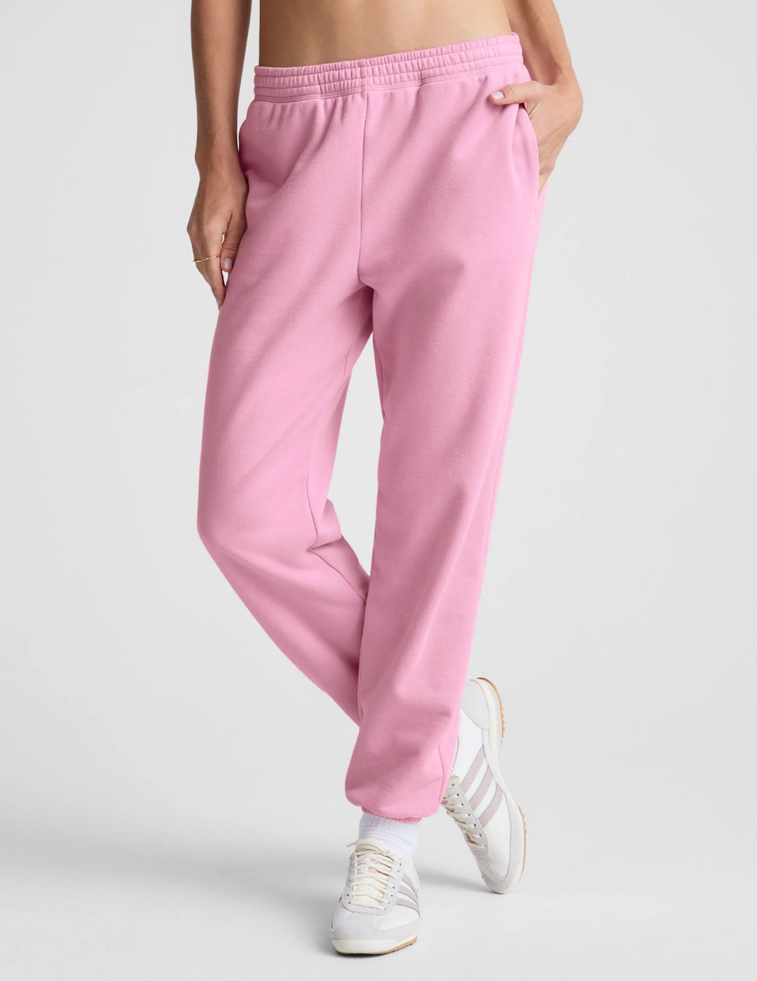Luxe Fleece Sweatpants in Frosty Pink - obligato