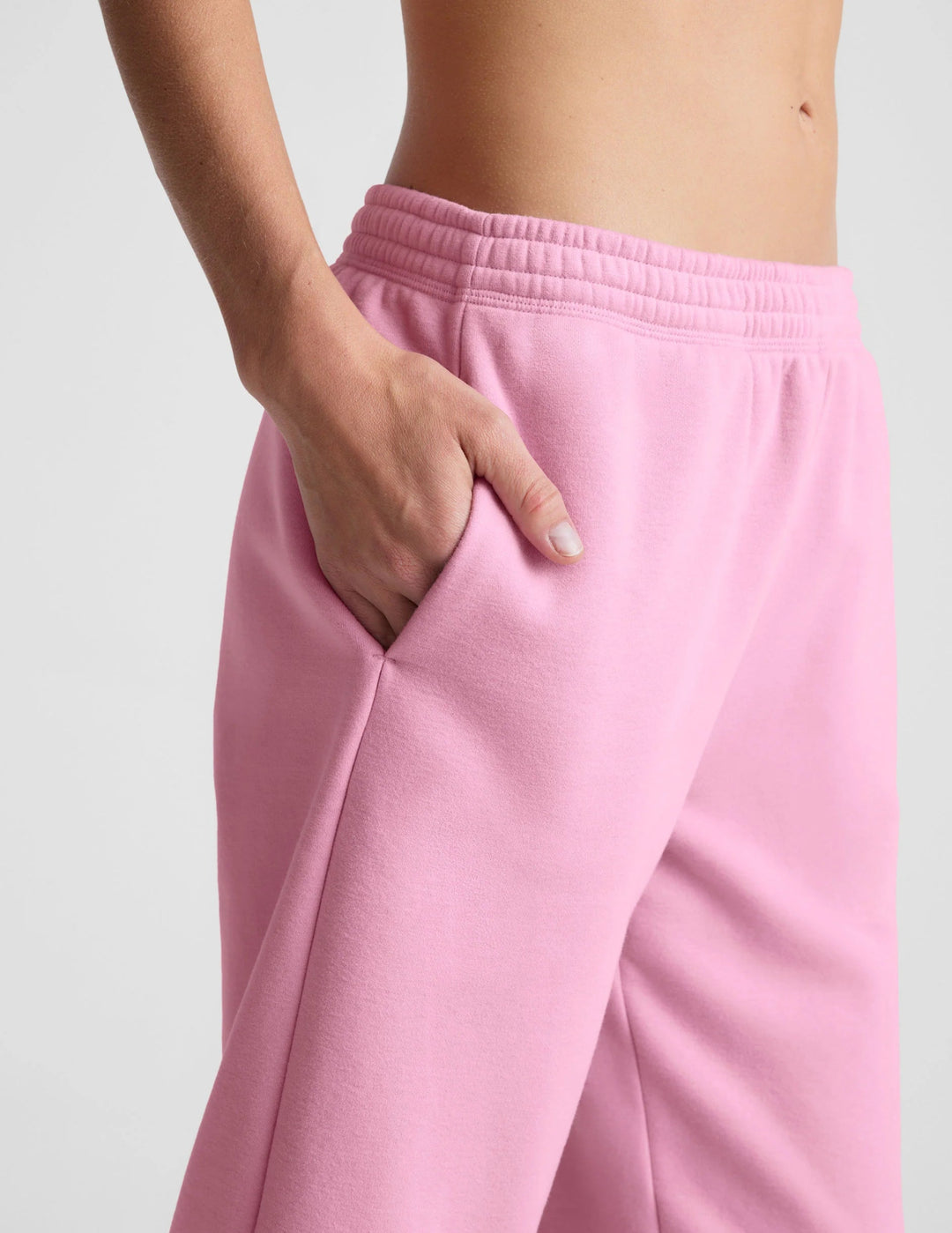 Luxe Fleece Sweatpants in Frosty Pink - obligato