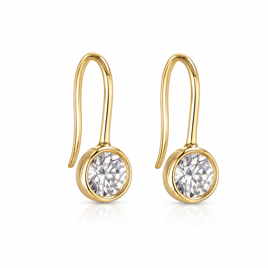 Lyla Bezel Earring: Gold / 6mm - obligato