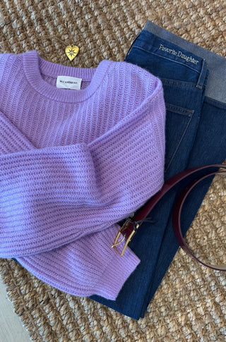 LYRA FISHERMAN SWEATER LILAC - obligato