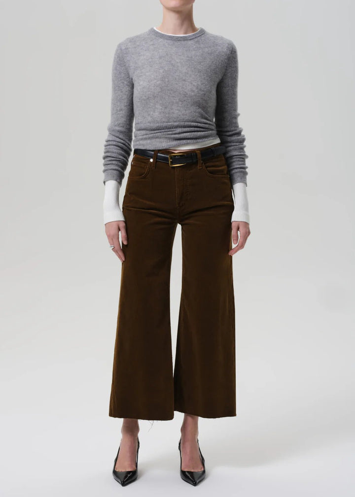 Lyra Wide Leg Crop in Corduroy - obligato