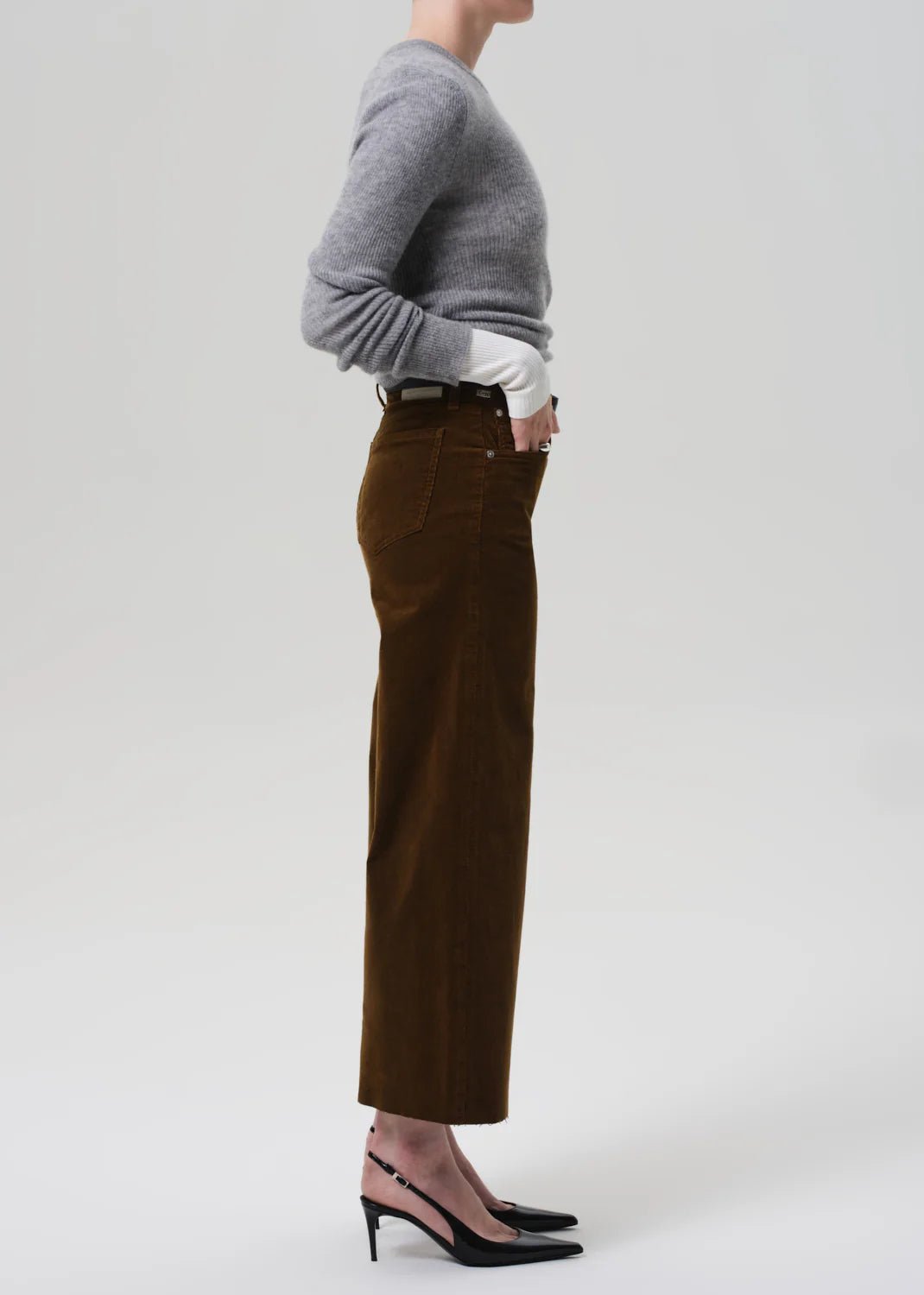 Lyra Wide Leg Crop in Corduroy - obligato