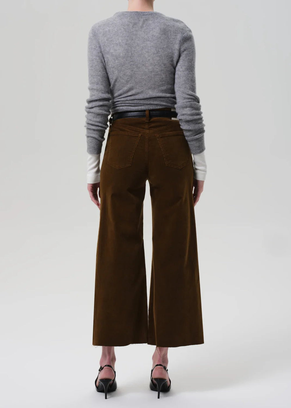 Lyra Wide Leg Crop in Corduroy - obligato