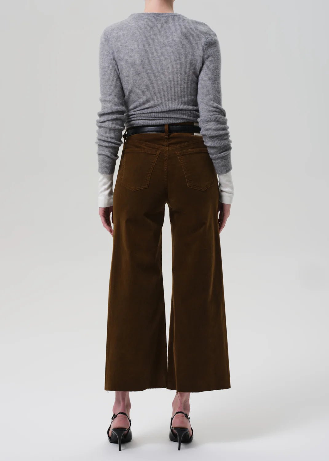 Lyra Wide Leg Crop in Corduroy - obligato