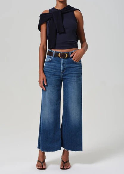 Lyra Wide Leg Crop Raw Hem - obligato