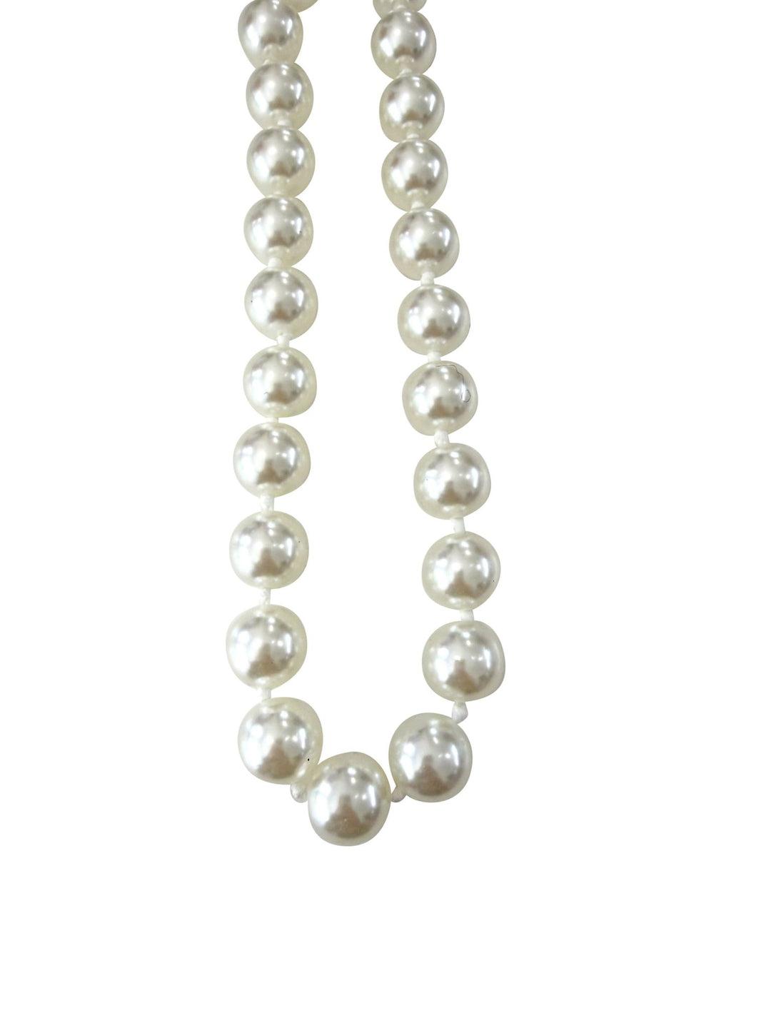 Mabry Chunky Beaded Necklace- Pearl - obligato