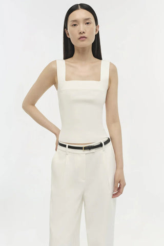 Madine Tank Top in White - obligato