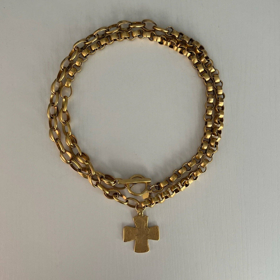 Madonna Chunky Cross Necklace - obligato