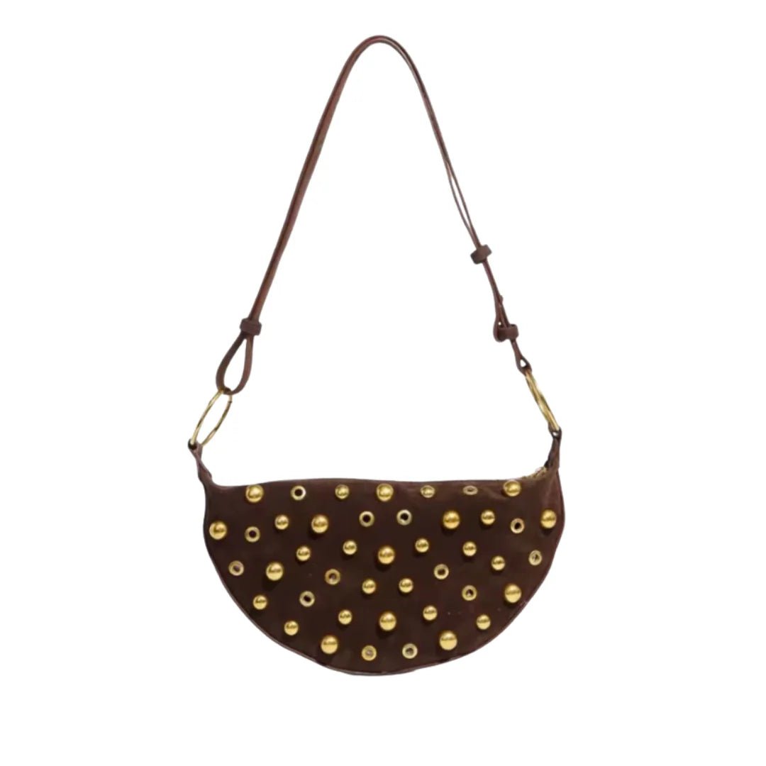 Maeve Studded Bag in Brown - obligato