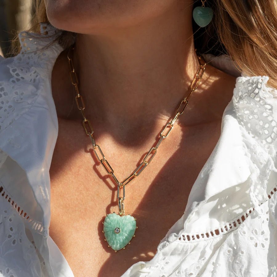 Malene Amazonite Clip Necklace - obligato