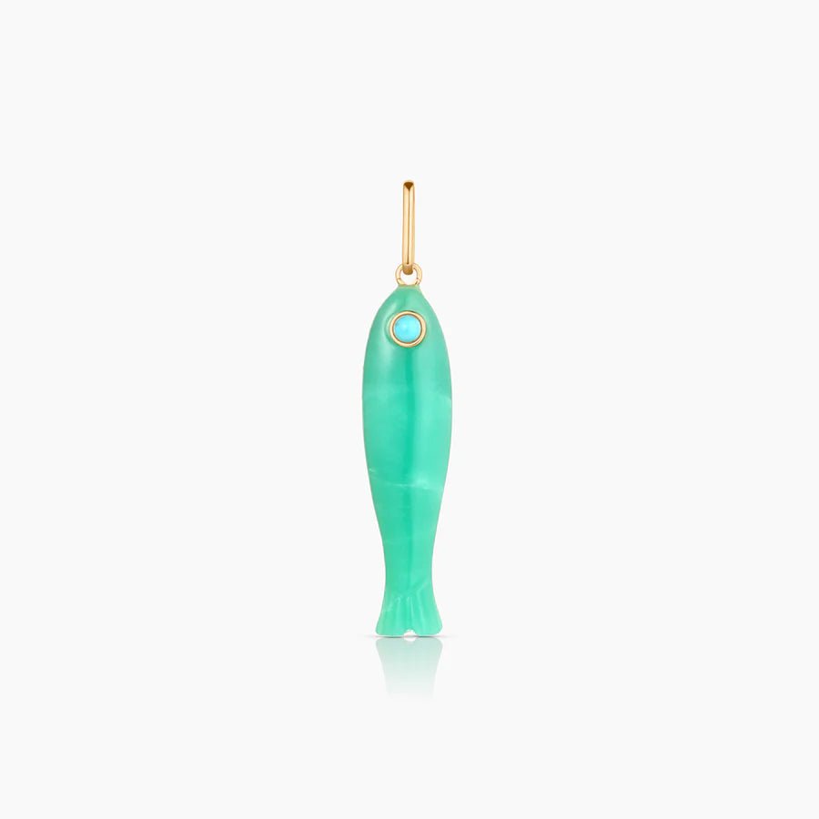 Malene Green Jade Clip Necklace - obligato