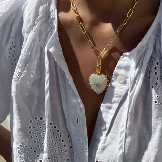 Malene Mother Of Pearl Clip Necklace - obligato