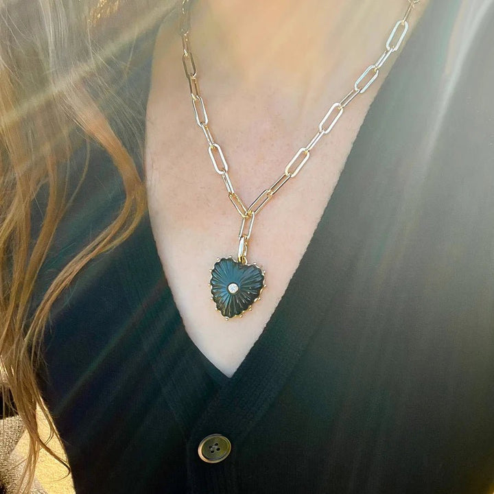 Malene Onyx Clip Necklace - obligato