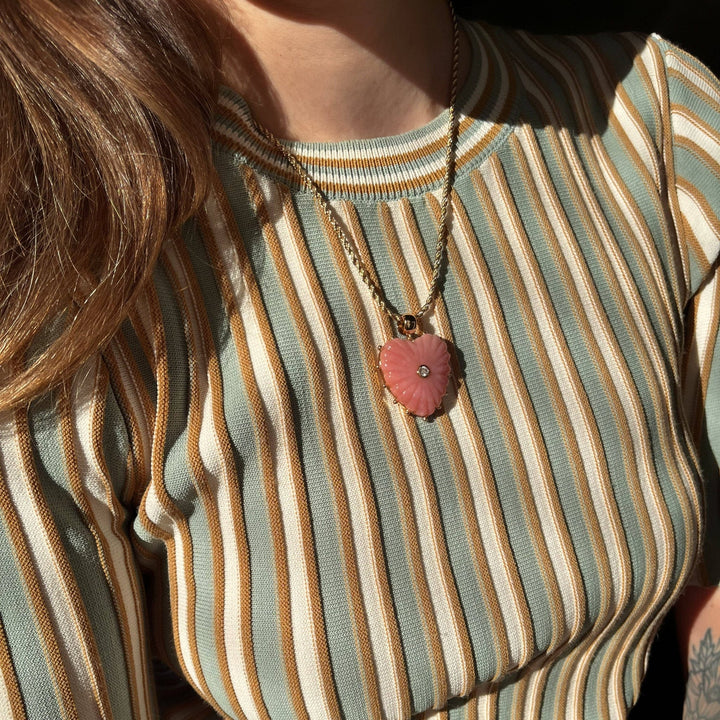 Malene Pink Jade Bail Charm - obligato