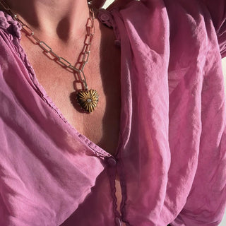 Malene Tiger’s Eye Clip Necklace - obligato