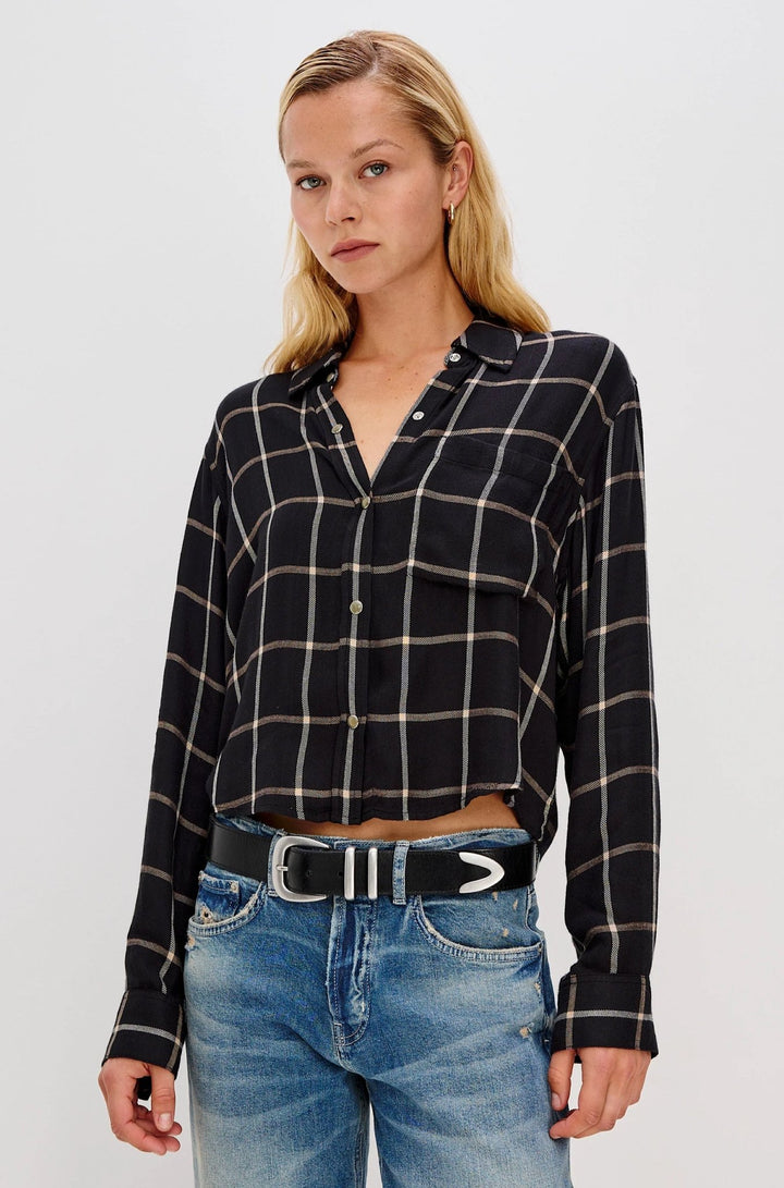 Malin Woven Top Onyx Sand Birch - obligato