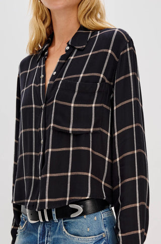 Malin Woven Top Onyx Sand Birch - obligato