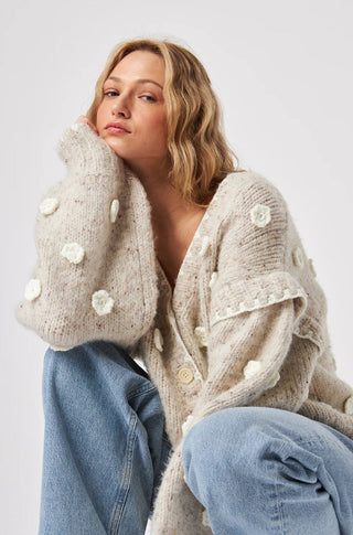 Marco Floral Cardigan in Tundra Flowers - obligato