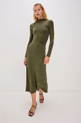 Margaret Dress in Heather Olive - obligato