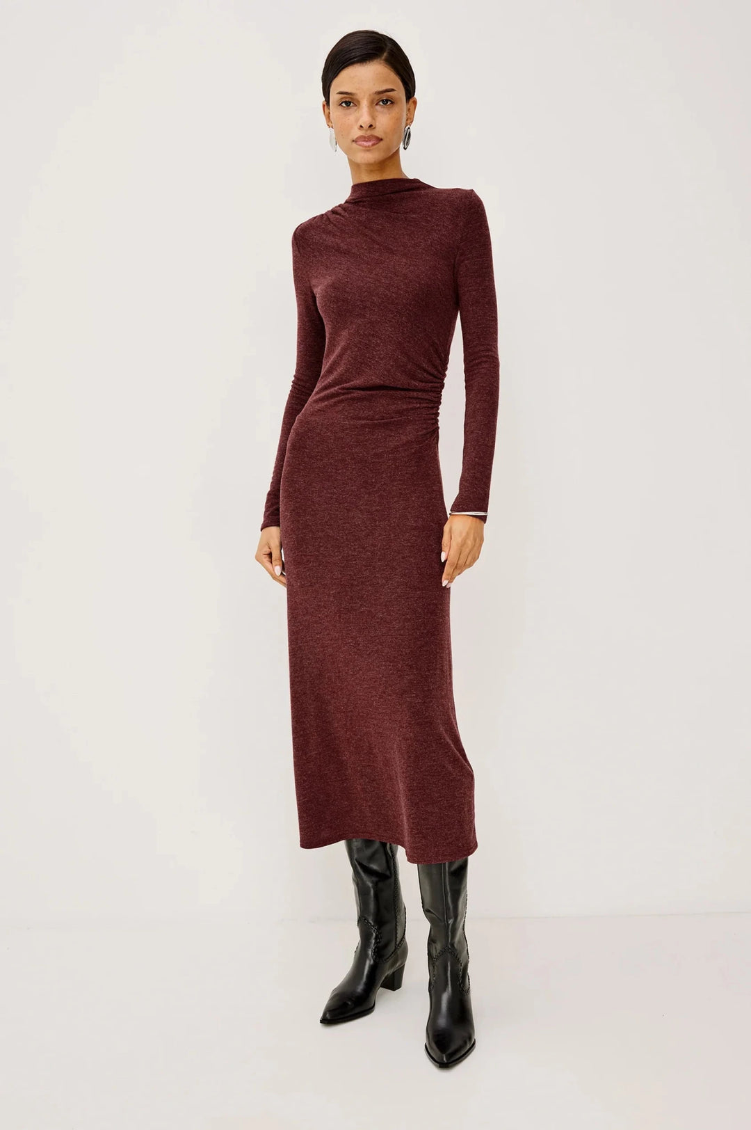 Margaret Dress in Merlot - obligato