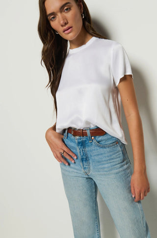 Marie Boxy Crop Top in White - obligato