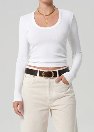 Maura U - Neck in White - obligato