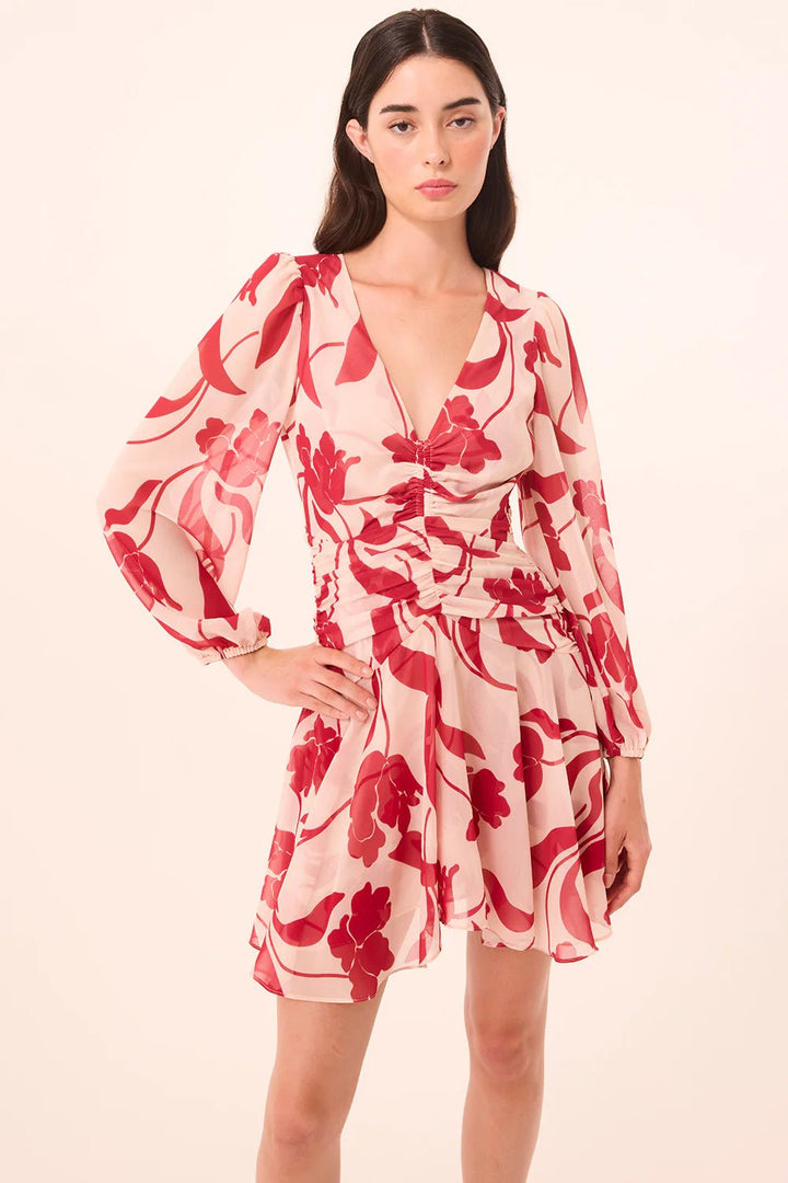 Megan Dress in Cherry Flora - obligato