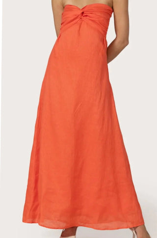 Melody Maxi Linen Dress in Salsa - obligato