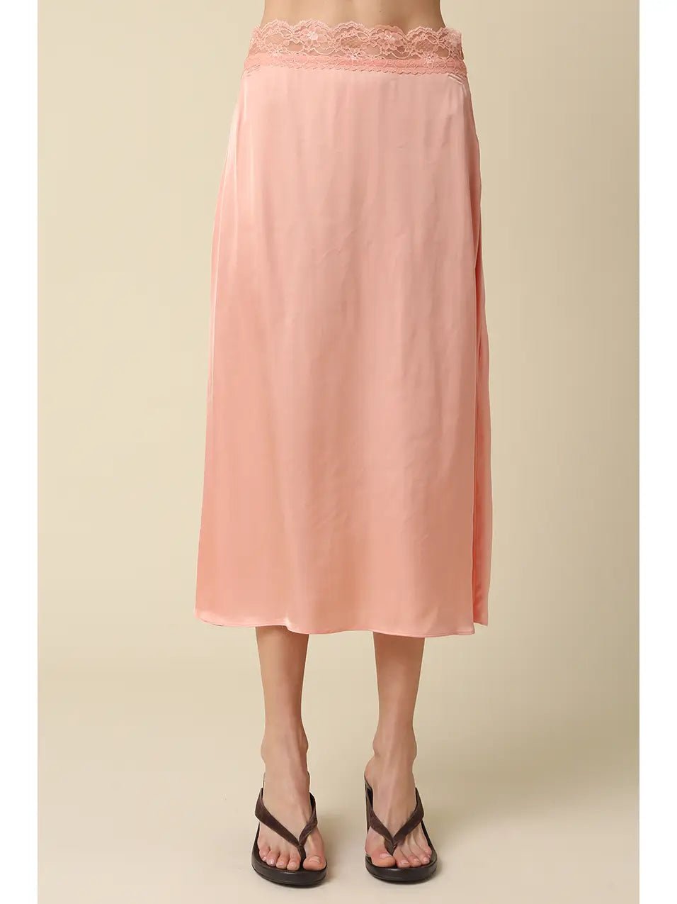 Melon Skirt with Lace Trim - obligato